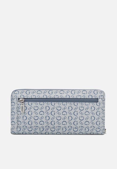 GUESS - Abbas slg zip around bag - navy