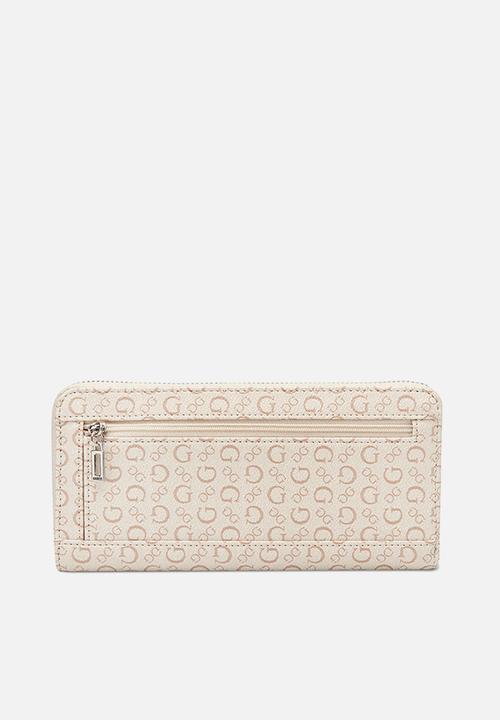 GUESS - Abbas slg zip around bag - pink