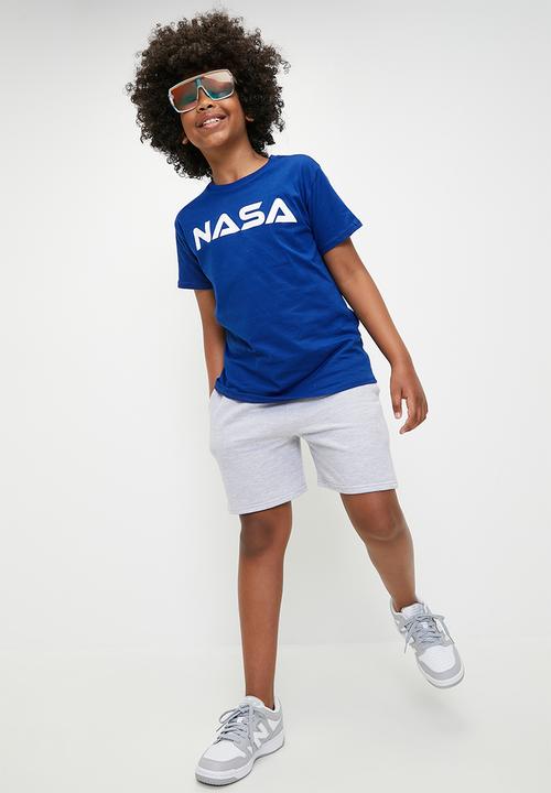 Pop Candy - Nasa logo tee - royal blue/white