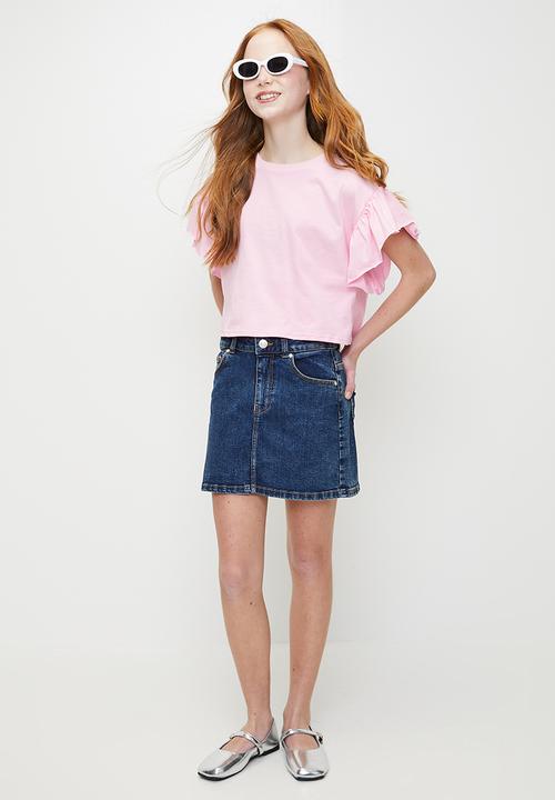 Pop Candy - Frill tee - light pink