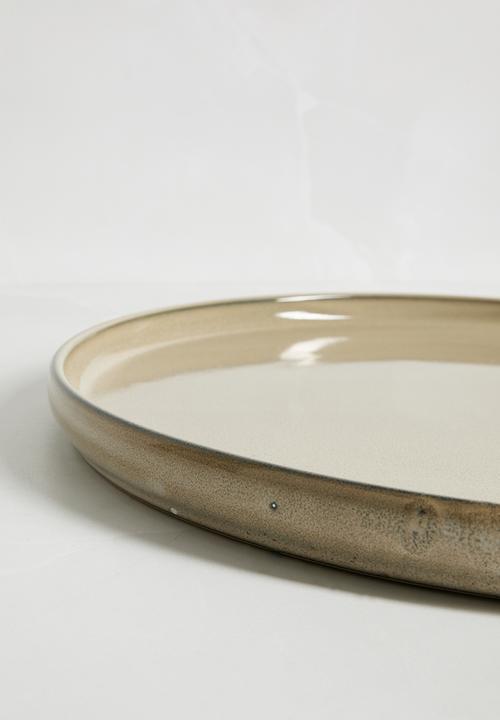 Sixth Floor - Moss serving platter - Taupe