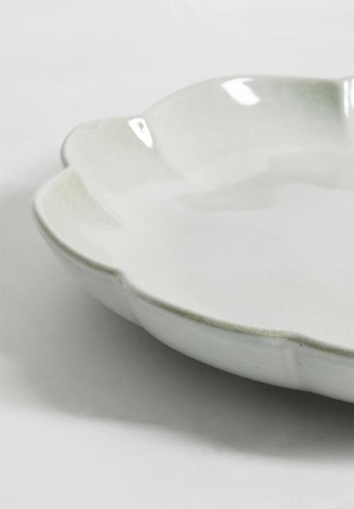 Sixth Floor - Scalloped serving plate - Sage