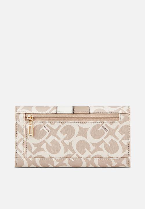 GUESS - Kerry slim clutch bag - beige