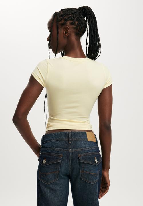 Cotton On - All day crew tee - vanilla glow