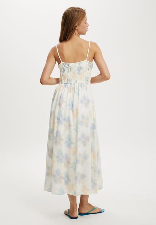 Cotton On - Haven strappy maxi dress - Watercolour blue