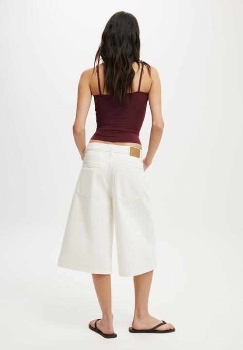 Cotton On - 91 Baggy Denim Jort - White