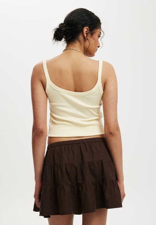 Cotton On - Haven Mini Skirt - Dark Oak