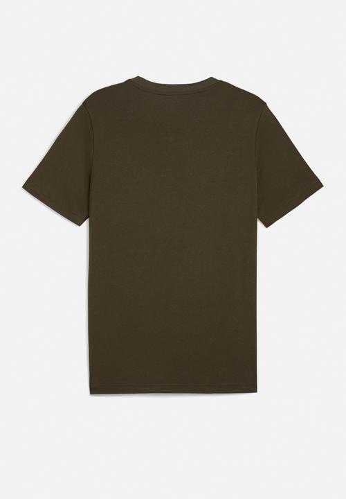 PUMA - ESS 2 COLOR Small No. 1 Logo Tee - Dark Olive