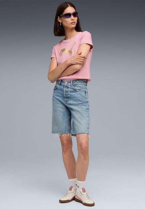 PUMA - ESS METALLIC Tee W Poised Pink-metallic