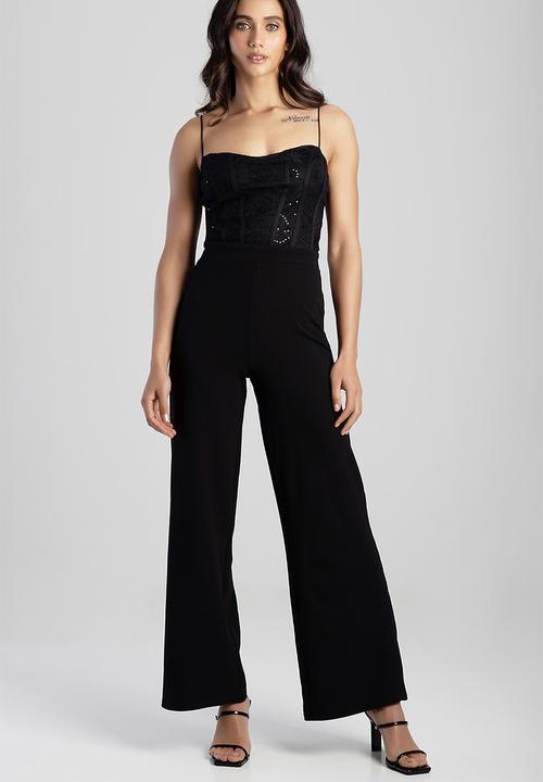 SISSY BOY - Jumpsuit With A Slight Scoop Neckline And Laid On Binding - Black