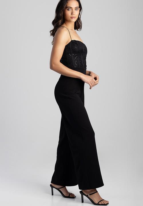 SISSY BOY - Jumpsuit With A Slight Scoop Neckline And Laid On Binding - Black