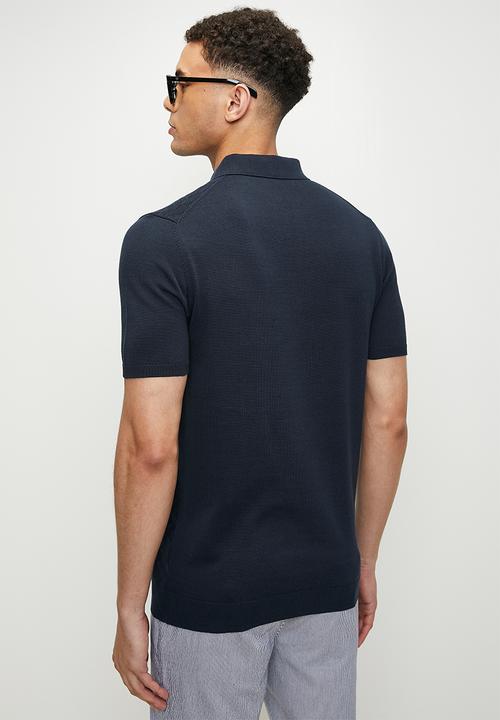 Pringle of Scotland - Shaun knitted golfer - navy