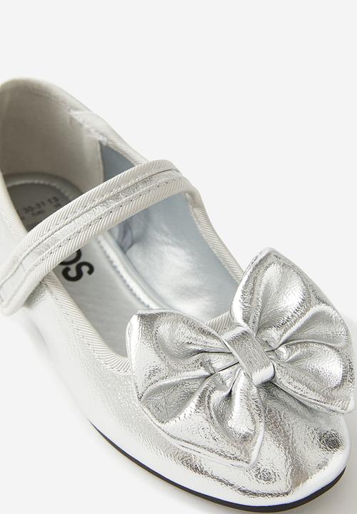 Cotton On - Olivia ballet flat - silver/bow