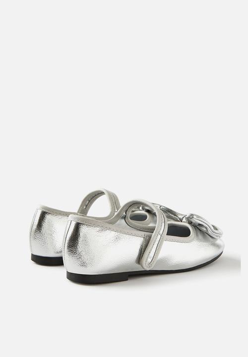 Cotton On - Olivia ballet flat - silver/bow