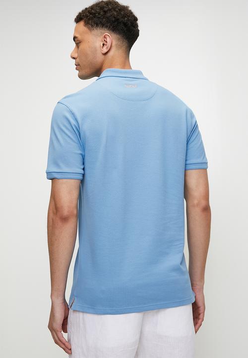 Pringle of Scotland - Austyn pique golfer - mid blue