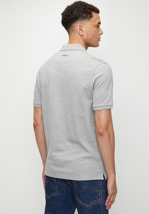 Pringle of Scotland - Austyn pique golfer - grey melange