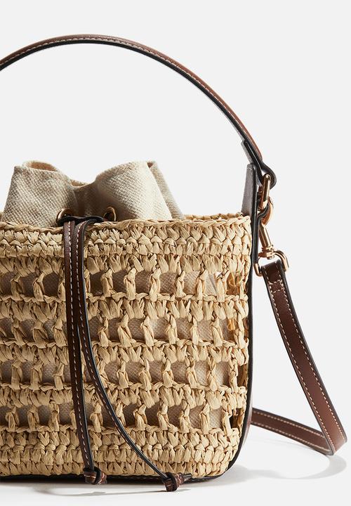 H&M - Straw crossbody bag - beige