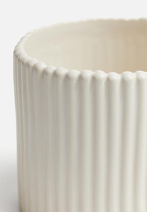 H&M - Stoneware plant pot - white