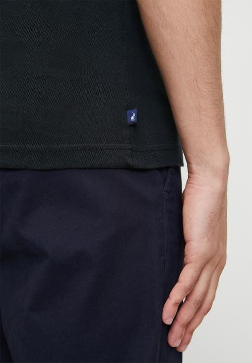 POLO - Benny dip dye short sleeve golfer - green & navy 