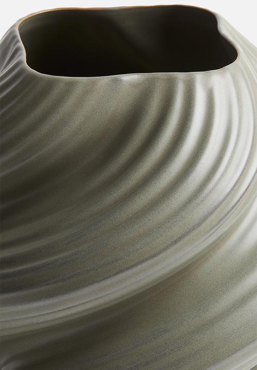 H&M - Stoneware vase - dusty green