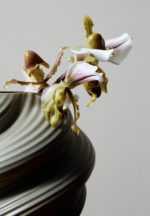 H&M - Stoneware vase - dusty green