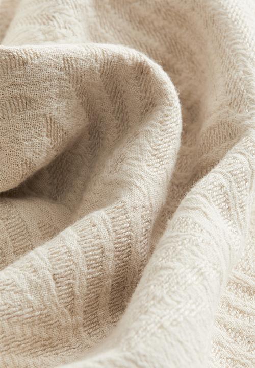 H&M - Textured cushion cover - light beige