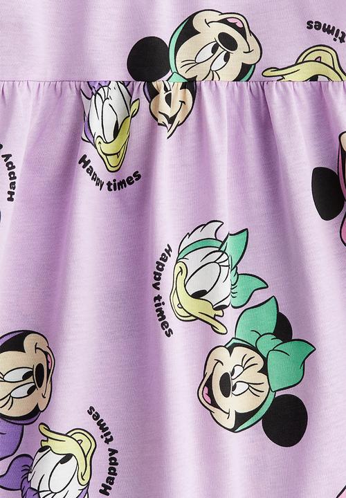 H&M - Printed cotton dress - purple/minnie mouse