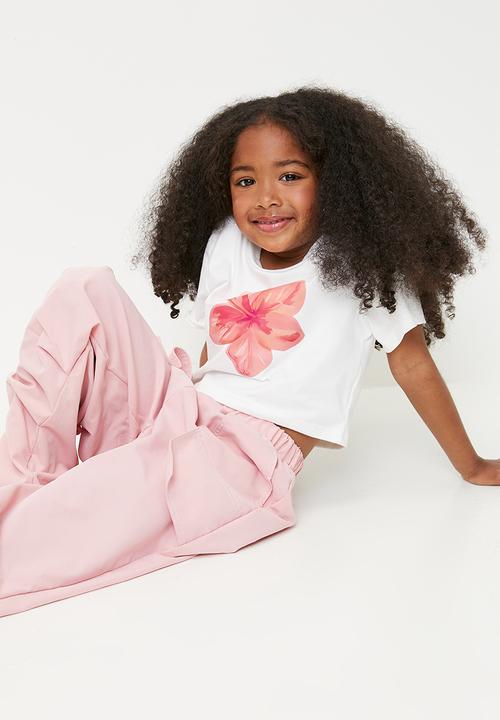 Pop Candy - Tee & pants set-pink & white