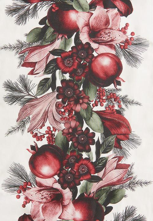 H&M - Water-repellent table runner - white flowers
