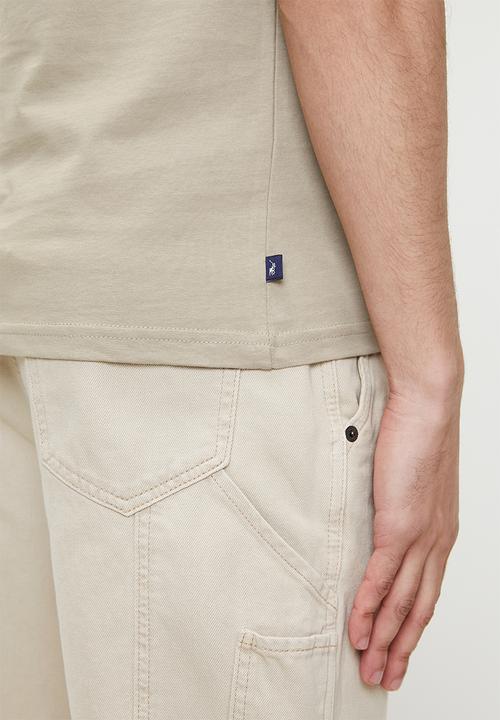 POLO - Daxton logo short sleeve T-shirt - stone