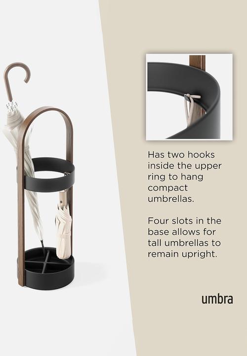 Umbra - Bellwood umbrella stand - walnut