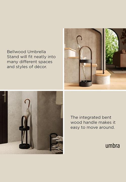 Umbra - Bellwood umbrella stand - walnut