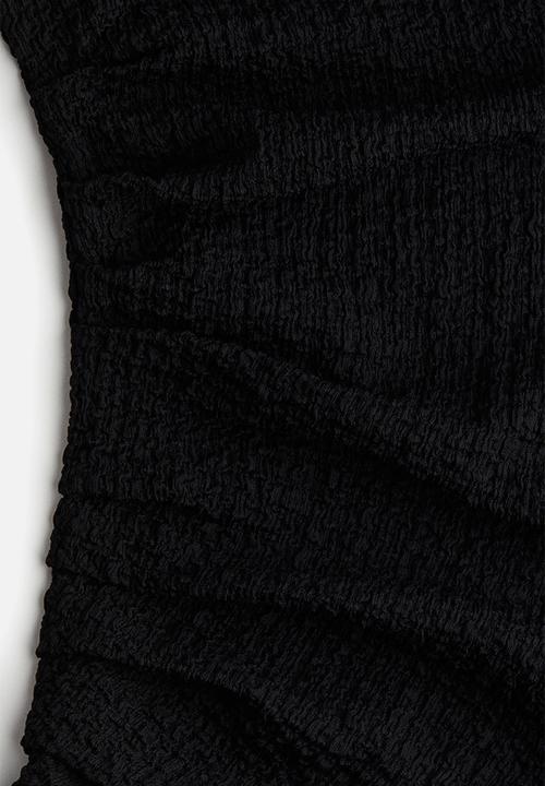 H&M - Draped bodycon dress - black