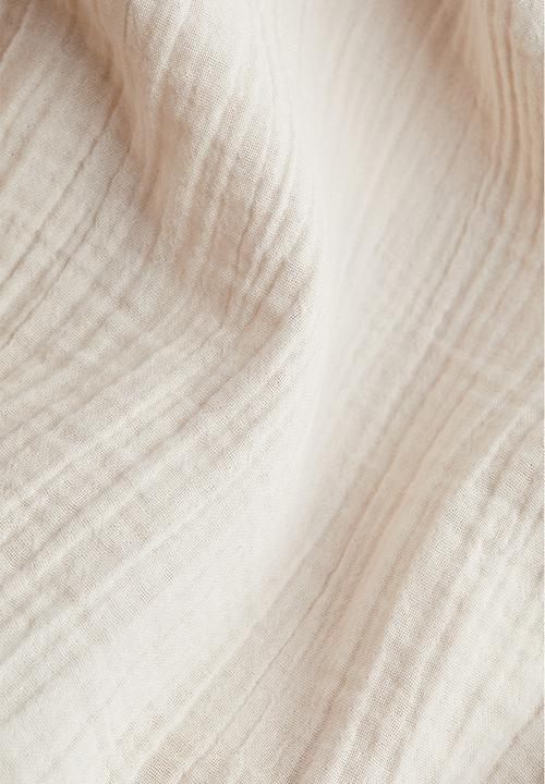 H&M - A-line muslin dress - light beige