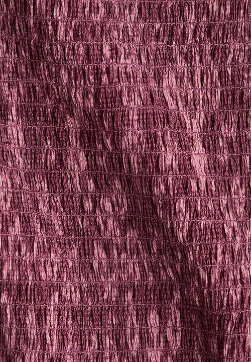 H&M - Smocked cropped top - dark pink patterned
