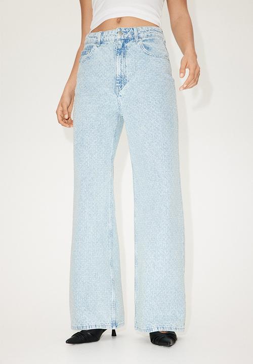 H&M - Bouclé denim jeans - light denim blue