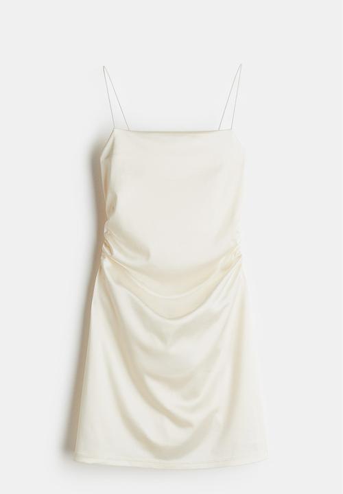 H&M - Draped slip dress - cream