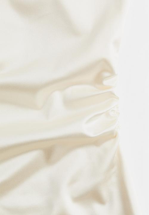 H&M - Draped slip dress - cream