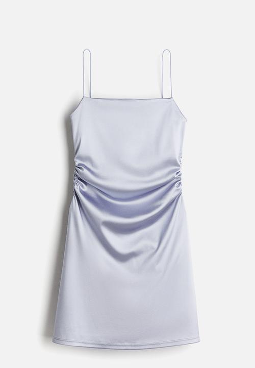 H&M - Draped slip dress - light dusty blue