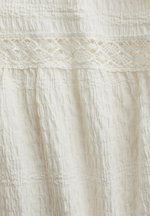 H&M - Textured jersey top - white