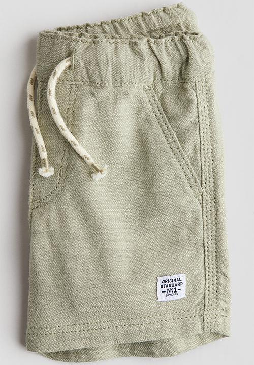 H&M - Twill shorts - light khaki green
