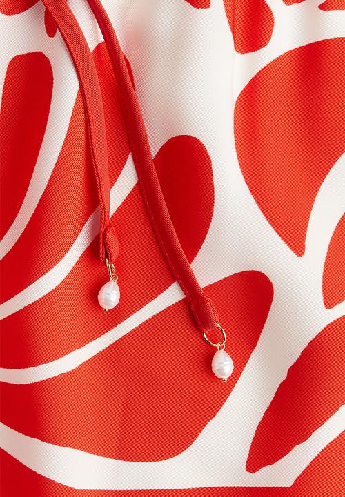 H&M - Patterned twill shirt - white/red patterned