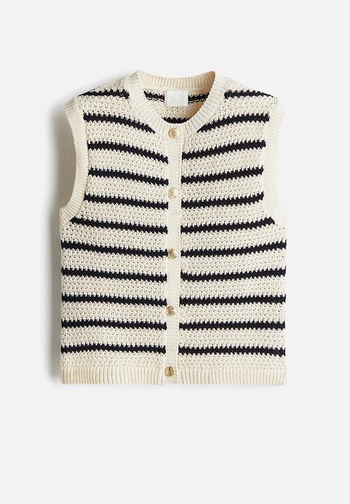 H&M - Button-front sweater vest - blue