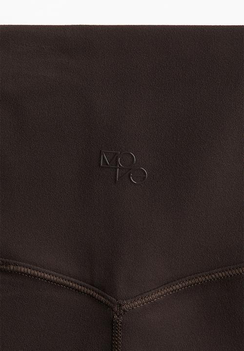 H&M - Sports cycling shorts with softmove™ lycra® - dark brown 