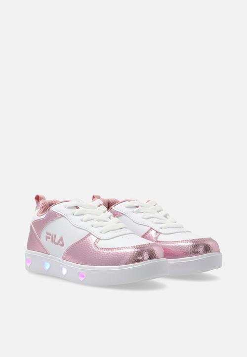 FILA - Lucia lights pre school - white/pink metallic