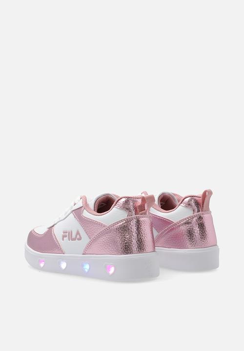 FILA - Lucia lights pre school - white/pink metallic