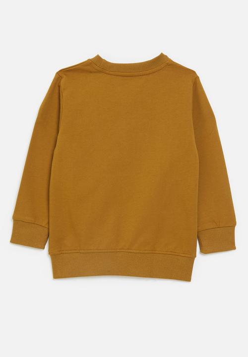Pop Candy - Chenille embroidered dino sweatshirt - dark gold
