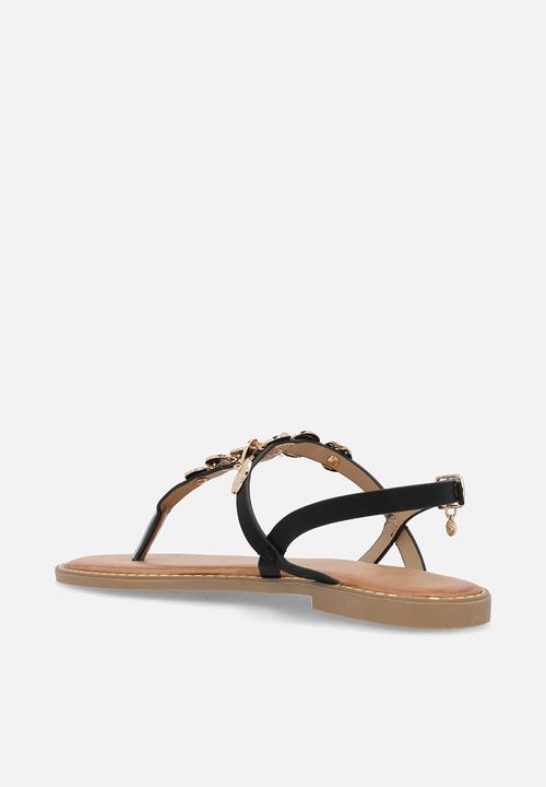Miss Black - Honor 1 gold coin sandal - black