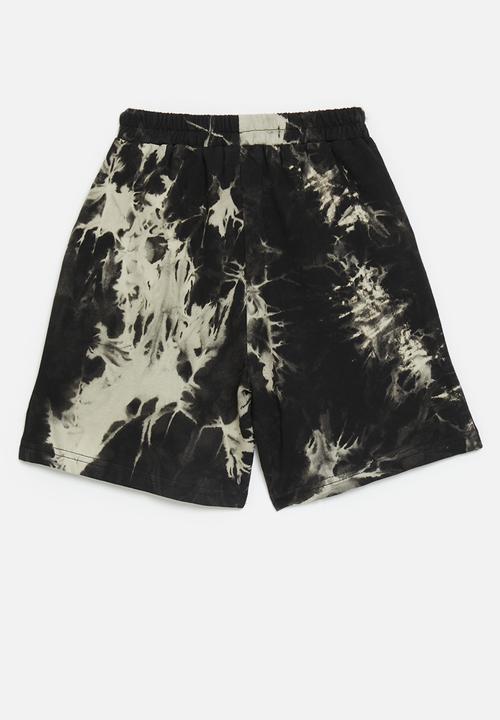 Pop Candy - Tie dye basic shorts - black/cement