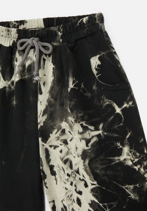 Pop Candy - Tie dye basic shorts - black/cement